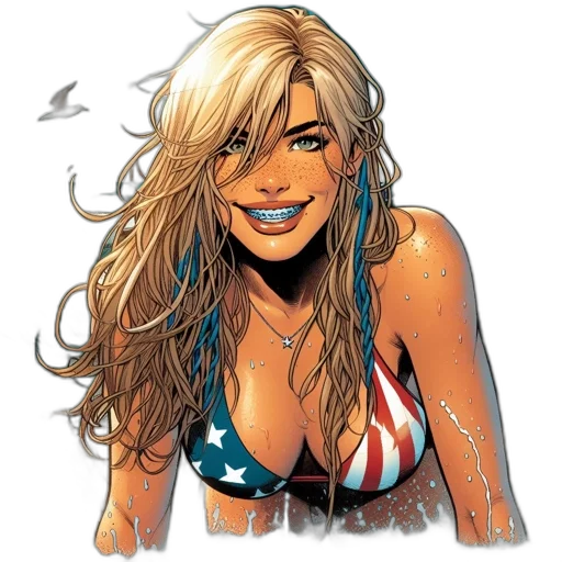 comic book art, cartoon, concept art, photorealistic transparent PNG cut-out