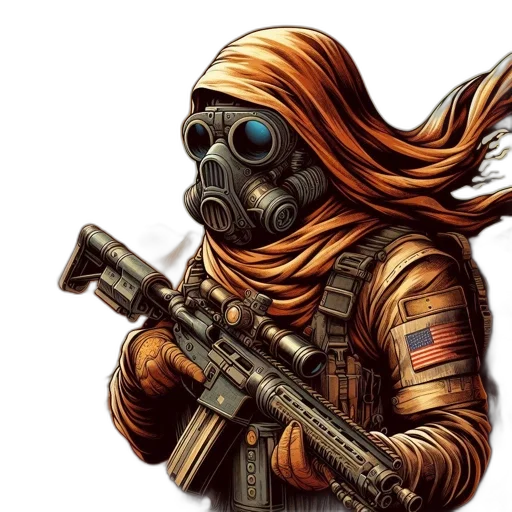 mask, concept art, comic book art, cyberpunk transparent PNG cut-out
