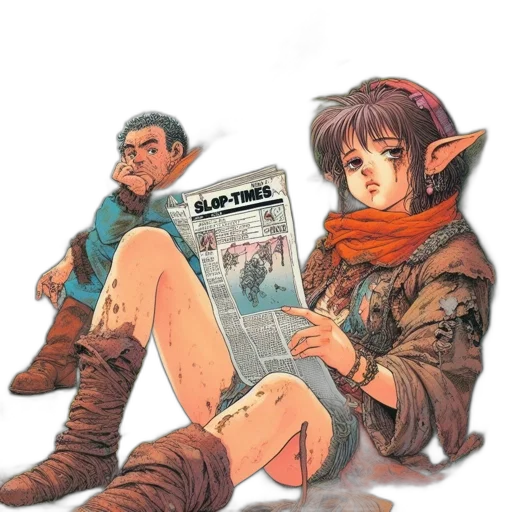 weapon, staff, watercolor, comic book art transparent PNG cut-out