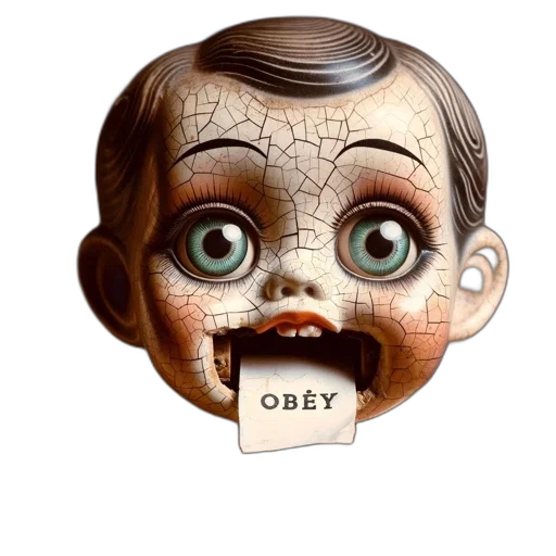 mask, face, creature, 3d render transparent PNG cut-out