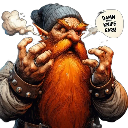 comic book art, concept art, fantasy art, angry transparent PNG cut-out