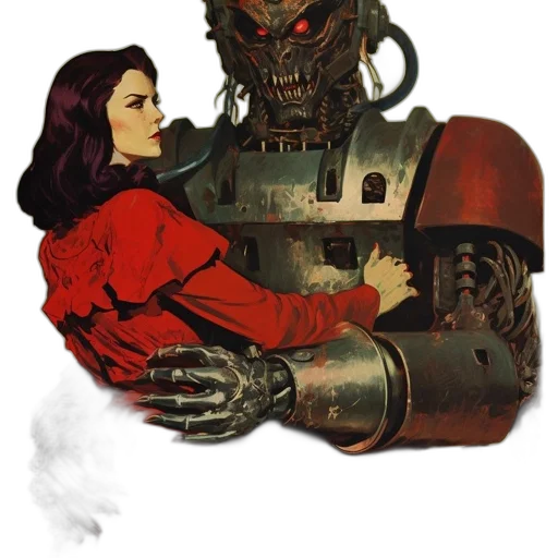 robot, mask, face, comic book art transparent PNG cut-out