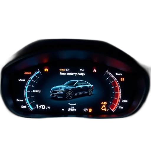 car, digital, dashboard, showing transparent PNG cut-out