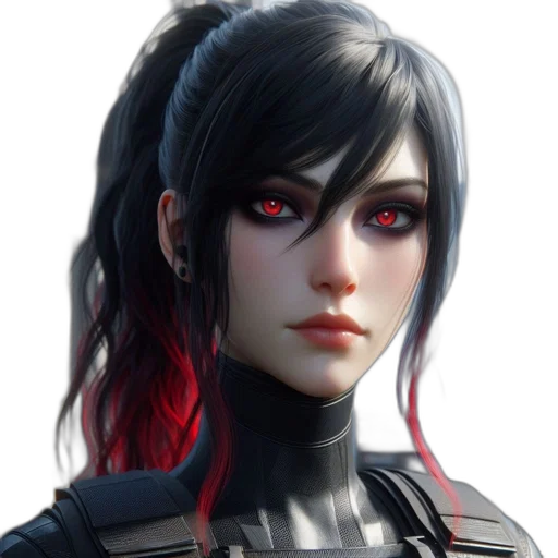 face, robot, concept art, cyberpunk transparent PNG cut-out