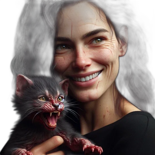 creature, animal, face, photorealistic transparent PNG cut-out