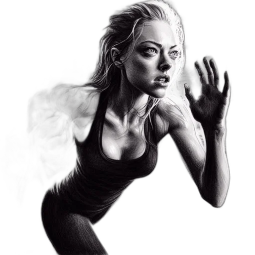 face, photorealistic, pencil sketch, comic book art transparent PNG cut-out