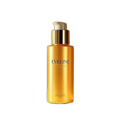 bottle, eveline, gold, facial transparent PNG cut-out