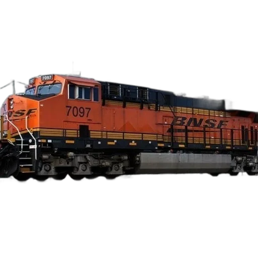 3d render, photorealistic, bnsf, train transparent PNG cut-out