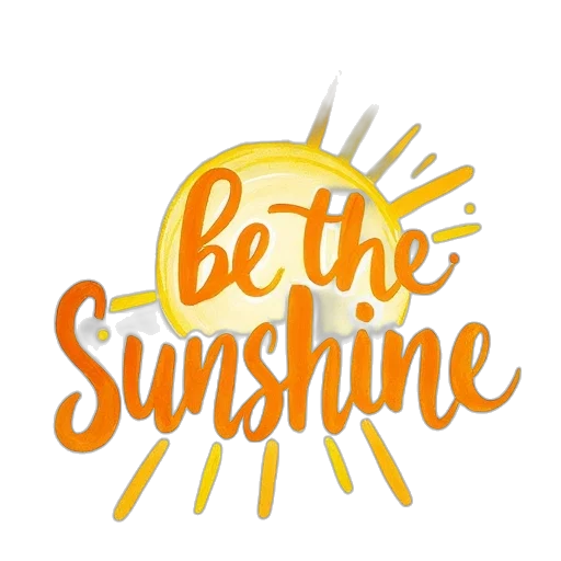 sunshine, handwritten, lettering, poster transparent PNG cut-out