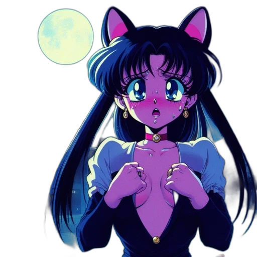 anime, vaporwave, cartoon, concept art transparent PNG cut-out
