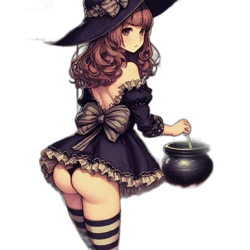 hat, dress, staff, mask transparent PNG cut-out