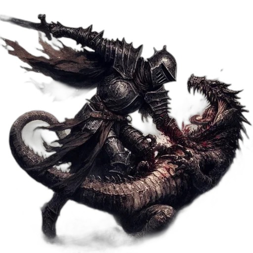 dragon, creature, weapon, sword transparent PNG cut-out