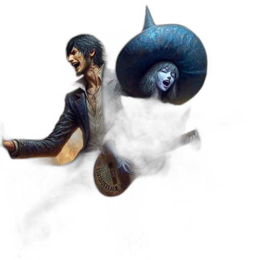 mask, dragon, creature, staff transparent PNG cut-out