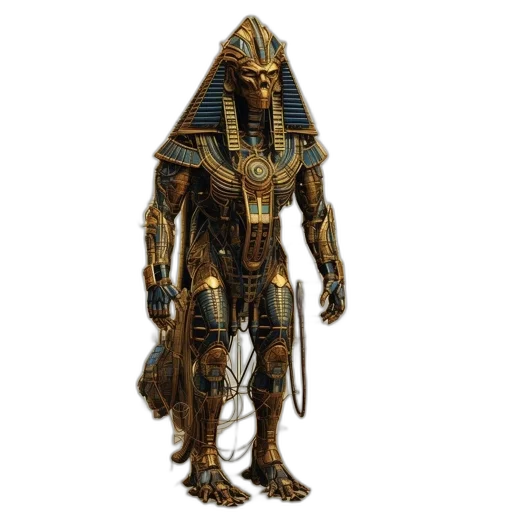 robot, mask, staff, creature transparent PNG cut-out