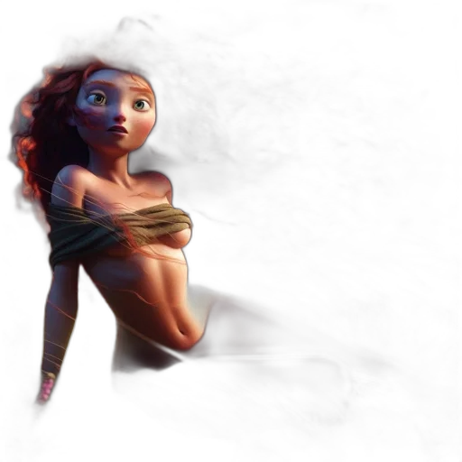 creature, dress, face, concept art transparent PNG cut-out