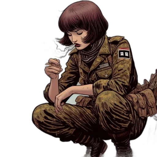 comic book art, concept art, pixel art, woman transparent PNG cut-out