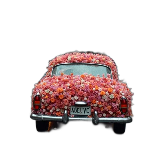 car, crown, flower, jewelry transparent PNG cut-out