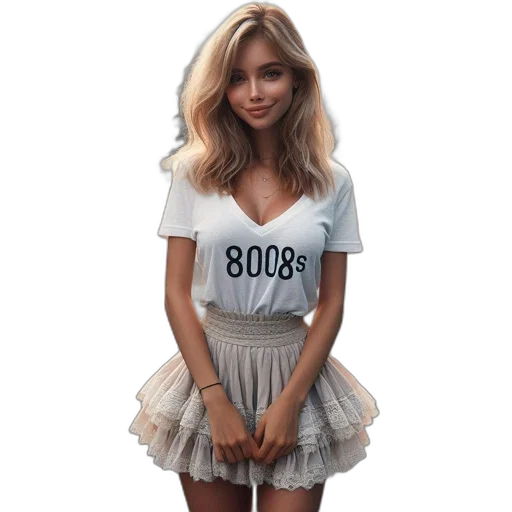 dress, robot, cartoon, pixel art transparent PNG cut-out