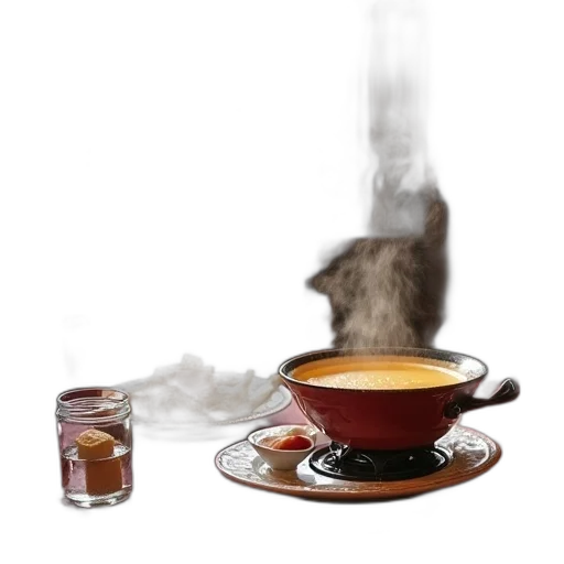food, photorealistic, 3d render, fog transparent PNG cut-out