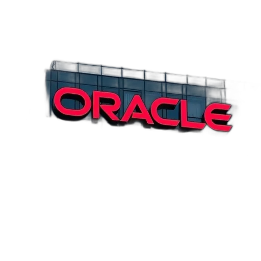 3d render, oracle, logo, facade transparent PNG cut-out