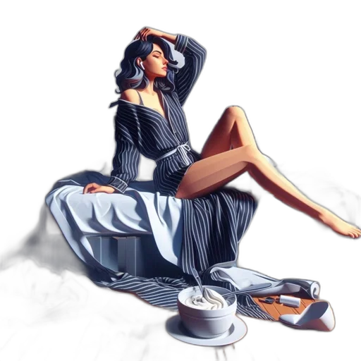 dress, photorealistic, concept art, 3d render transparent PNG cut-out