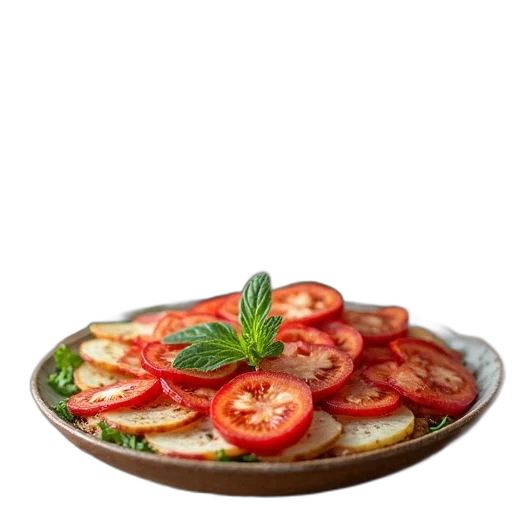 food, crown, photorealistic, 3d render transparent PNG cut-out