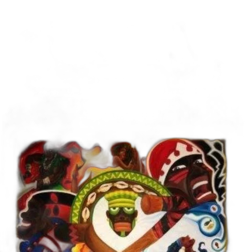 mask, crown, jewelry, shoes transparent PNG cut-out