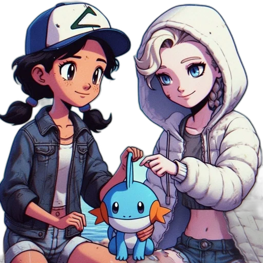 jacket, staff, pixel art, concept art transparent PNG cut-out