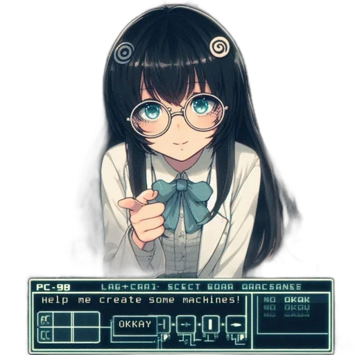 robot, staff, weapon, anime transparent PNG cut-out