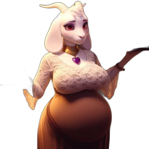 dress, staff, animal, creature transparent PNG cut-out