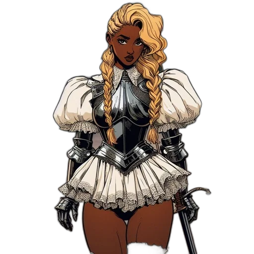 dress, concept art, comic book art, fantasy art transparent PNG cut-out