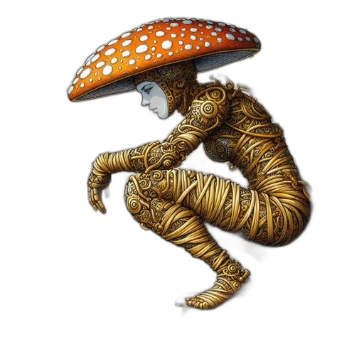 creature, hat, umbrella, robot transparent PNG cut-out