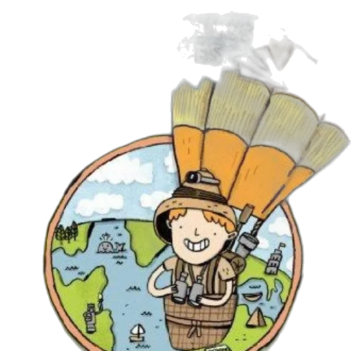 staff, cartoon, concept art, colorful transparent PNG cut-out