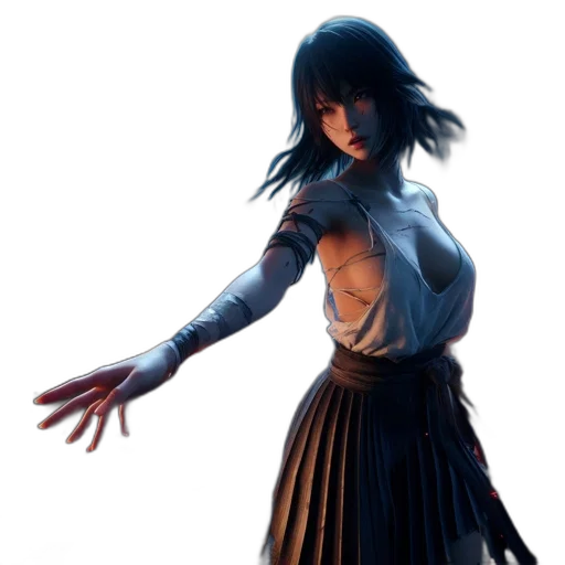 dress, concept art, fantasy art, 3d render transparent PNG cut-out