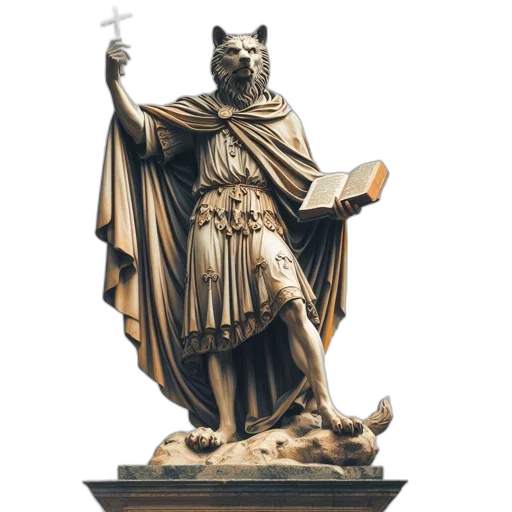 statue, mythical, creature, wearing transparent PNG cut-out