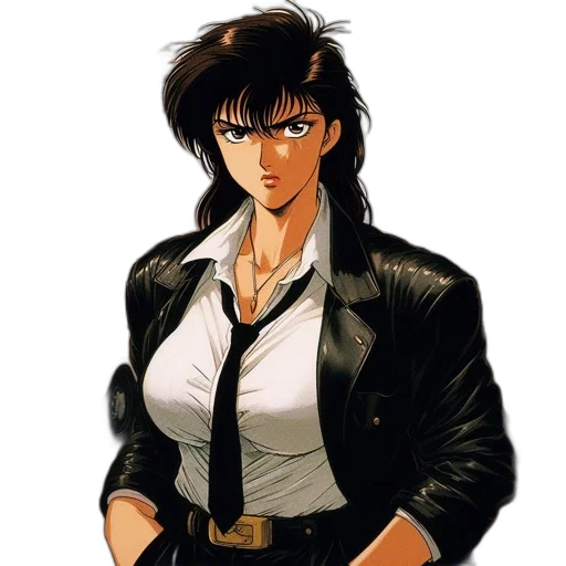 jacket, weapon, anime, comic book art transparent PNG cut-out