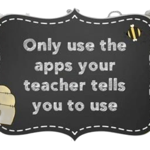 chalkboard-style, sign, bee, pattern transparent PNG cut-out