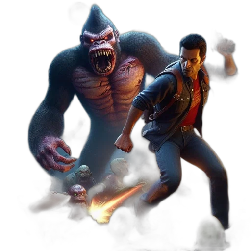 concept art, comic book art, 3d render, man transparent PNG cut-out