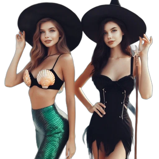 hat, dress, fantasy art, concept art transparent PNG cut-out