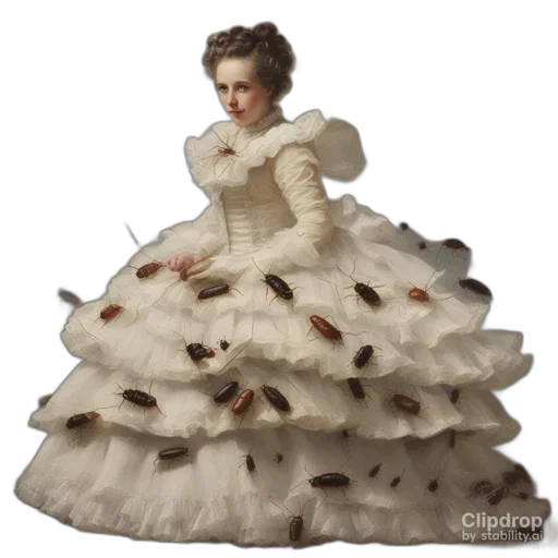 dress, crown, creature, animal transparent PNG cut-out