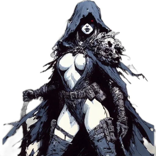 mask, dress, comic book art, concept art transparent PNG cut-out