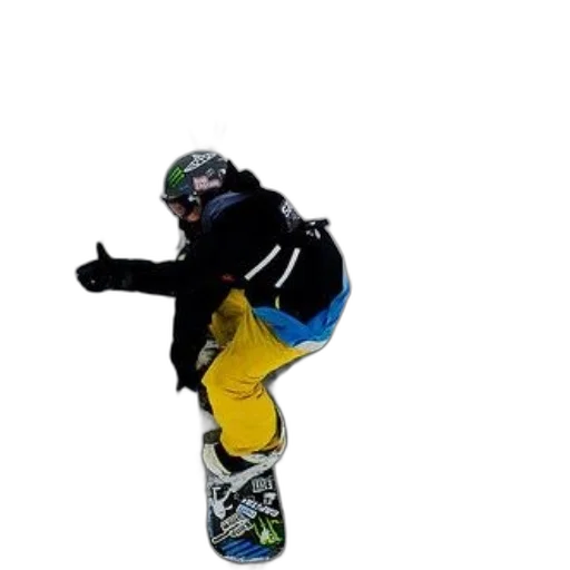 3d render, snowboarder, mid-air, wearing transparent PNG cut-out