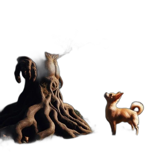 creature, animal, dragon, tree transparent PNG cut-out