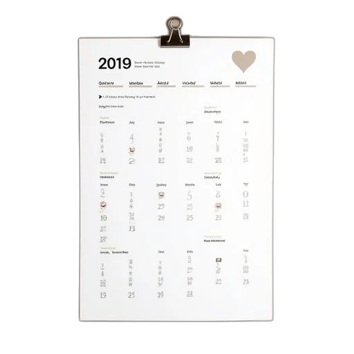 2019, dated, yearly, wall transparent PNG cut-out