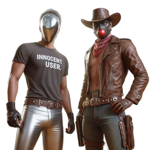 jacket, mask, concept art, 3d render transparent PNG cut-out