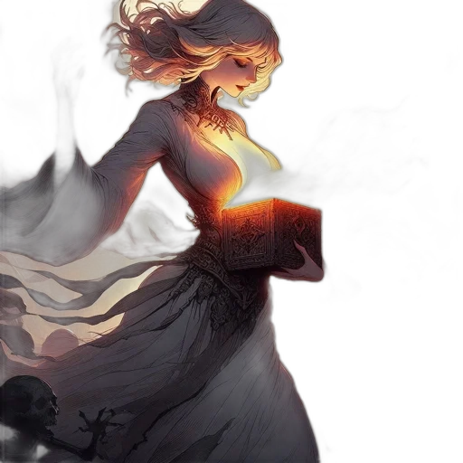 dress, fantasy art, concept art, comic book art transparent PNG cut-out