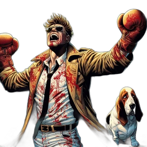 comic book art, concept art, photorealistic, lit transparent PNG cut-out