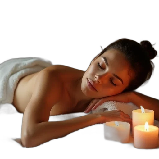 photorealistic, fire, woman, lying transparent PNG cut-out