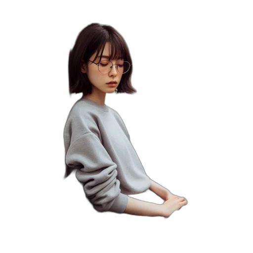 dress, jacket, face, hair transparent PNG cut-out