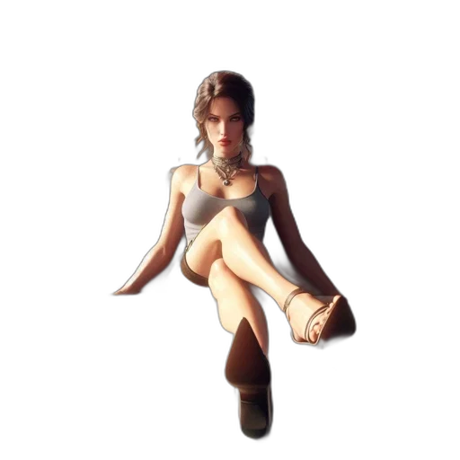 dress, creature, staff, robot transparent PNG cut-out